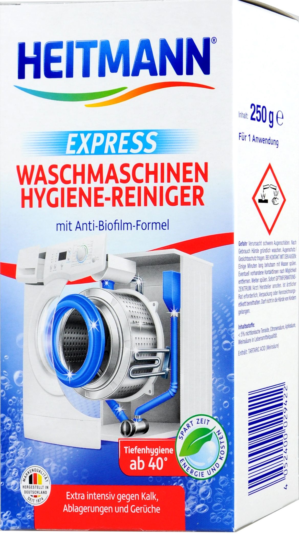 Heitmann Express Hygieeninen pesukoneen puhdistusaine, 250 g&#160;
